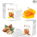 Elitzia Foot Mask Hand Mask Hydrating Honey Almond Extract Moisturizing 5 Pairs Gloves 5 Pairs Socks Masks Intensive Repairing Softening Masks Women Spa Dry Cracked Skin Care ETWHF