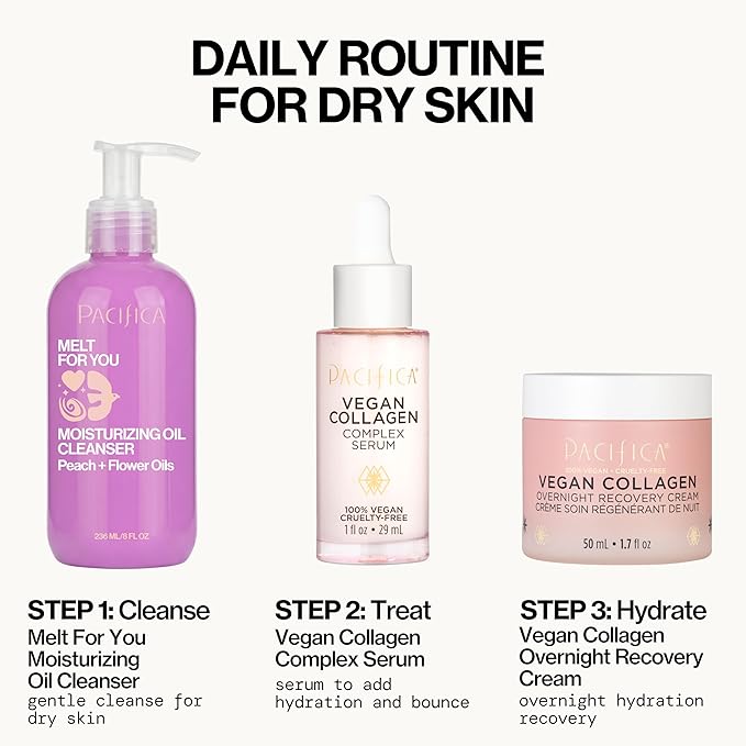Pacifica Melt For You Facial Cleansing Oil – Hydrating Daily Face Wash & Makeup Remover Oil Cleanser for All Skin Types, Gentle Non-Comedogenic, Vegan, Clean Beauty, Dermatologist Tested 8 fl oz