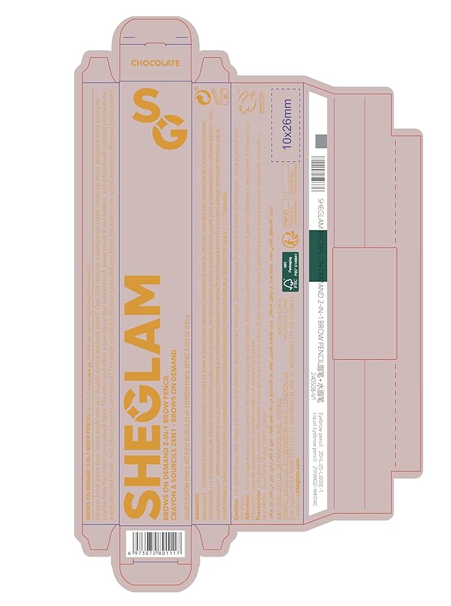 SHEGLAM Dual-Sided Eyebrow Pencils Cream Waterproof Long Lasting Eye brow Pen Makeup - Chocolate (Pack of 2)