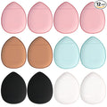 Finger Puff, 12 Pcs Mini Makeup Puff,Suitable For Foundation, Concealer, Eye Shadow,Beauty Makeup Tools (5 Color 1 Set)