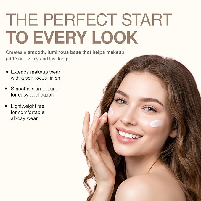 Palladio I'm Glowing Illuminating Primer, Pearly Pink Makeup Primer for Face, Contains Aloe Vera, Grape Seed Oil, Green Tea, Brightens Complexion, Combats Wrinkles, Fine Lines & Pores, 0.67 oz