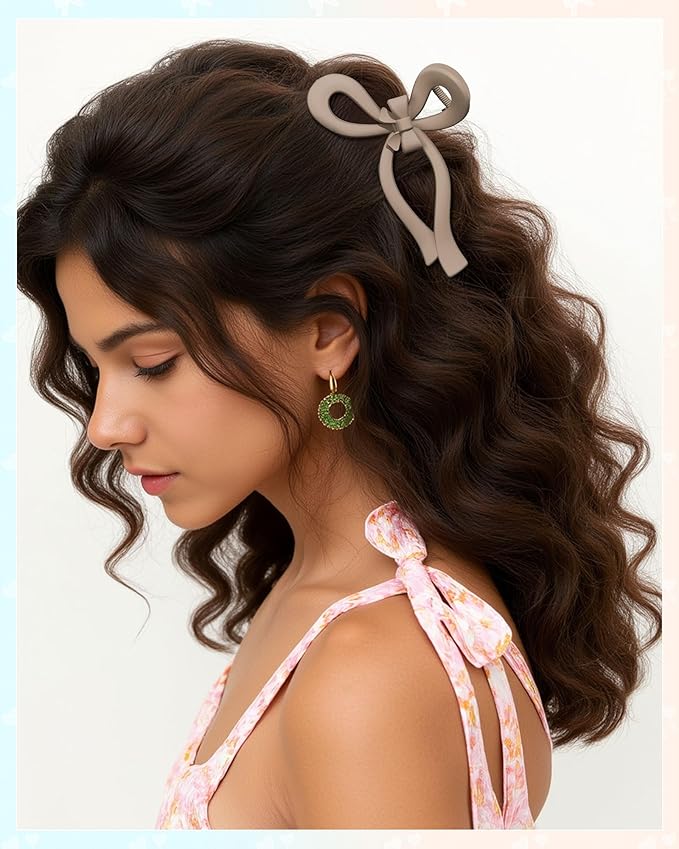 4 PCS Bow Hair Clips for Women Bow Claw Clip 5" Extra Large Hair Claw Clips for Thick and Long Hair Cute Bows Big Clip Mother’s Day Gift for Mom