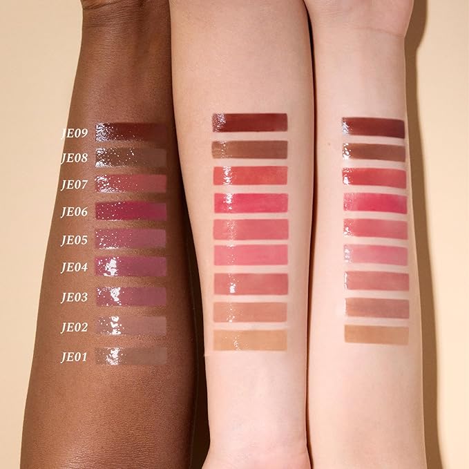 Flower Knows The Sweetie Bear Coating Lip Jelly,Soft Moisturizing Tinted Lip Gloss with Botanicals,Lightweight Non-Sticky Pink Lips Plumper,Cruelty-Free,0.18 oz(JE05 Tiered Dress)