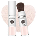Sunscreen Setting Powder SPF 35, Mineral Brush Powder for Face & Scalp, Oil Control Natural Matte Finish Loose Powder Translucent Lasting Lightweight Breathable for All Skin (04# Pink Complexion)