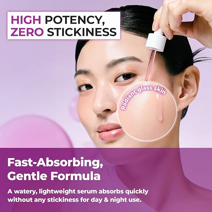 JUMISO 10% Niacinamide Dark Spot Serum – TXA + Glutathione Brightening Face Serum for Daily Use – No Pilling Water-Gel, Helps Even Skin Tone – Centella Soothing, Beginner-Friendly, 1.35 fl oz
