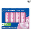 NIVEA Shimmer Lip Care, Shimmery Lip Balm Pack with Shea Butter, Nourishing Oils and Vitamin C & E, 3-in-1 Moisture, Repair and Shimmer, 0.17 Oz Stick, Pack of 48