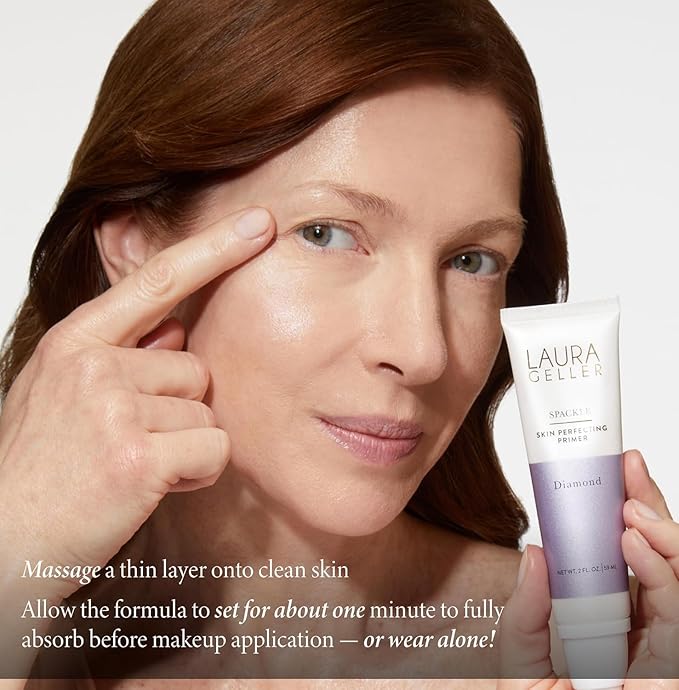 LAURA GELLER NEW YORK Spackle Primer - Diamond - Super-Size 2 Fl Oz - Hyaluronic Acid Makeup Primer for Mature Skin
