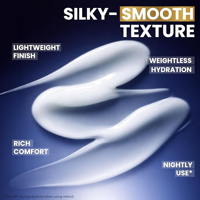 Night Cream for Women Anti Aging - Night Moisturizer for Face with Retinol, Peptides, Niacinamide - Anti-Wrinkle, Firming & Hydrating Skin Care - Fragrance-Free, Non Greasy Overnight Face Cream