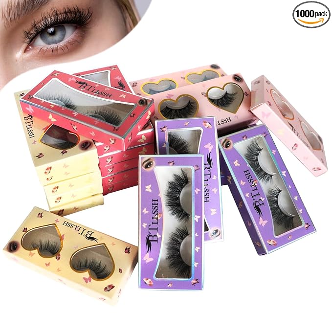 24 Pairs Cross Artificial eyelashes Fluffy False Eyelashes 4 Style Natural Look Volume Lashes Handmade Full Strip Dramatic 3D Lashes Makeup At home