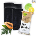 Pelican Soap Charcoal Soap Bar for Acne-Prone Skin, Natural Bar Soap for Sensitive Skin & Pore Cleansing with Papaya Enzyme, Black Soap Bar for Men & Women Made in Japan 4.8 Oz, 4 Count, FOR BACK