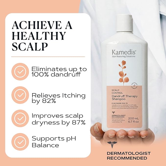 KAMEDIS Scalp Savior – Itchy Dry Scalp Treatment & Seborrheic Dermatitis Relief. Anti Dandruff Shampoo Clinically Formulated With Zinc Pyrithione & Salicylic Acid. Gentle SLS Free Formula. 16.9 Fl Oz