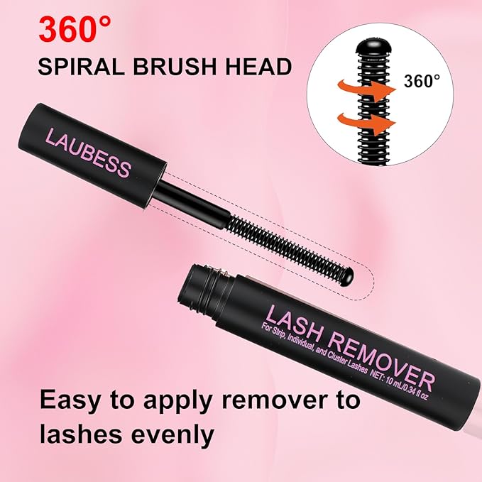 Lash Remover for Lash Extensions LAUBESS 10ml Lash Glue Remover Individual False Lash Cluster Remover DIY Lash Extension Remover Eyelash Glue Remover