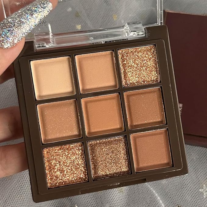 CAKAILA Neutral Nude Brown Smokey Eye Shadow Palette,Rose Gold Bronze Naked Cream Eyeshadow Palette Makeup,Natural Eyeshadow for Eyes Long Lasting Naturing-Looking