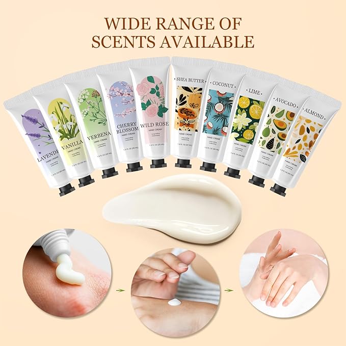 BODY & EARTH 30 Pack Hand Cream Lotion Bulk Mini Hand Lotion Hand Cream for Women Bridesmaid Gifts Small Gifts for Women Mothers Day Gift Bachelor Party Favors