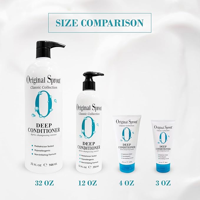 Original Sprout Deep Conditioner for All Hair Types, Vegan Conditioner, 32 fl. oz. Bottle, (Pack of 2)