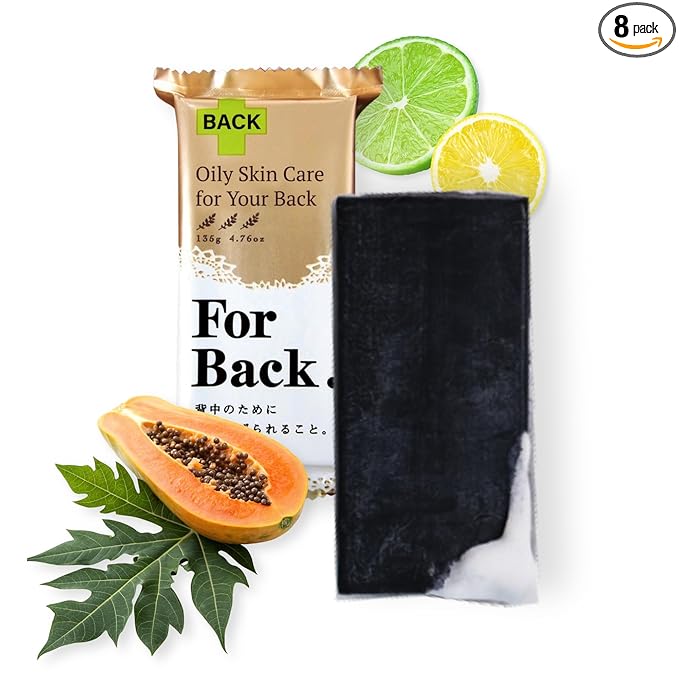 Pelican Soap Charcoal Soap Bar for Acne-Prone Skin, Black Soap Bar for Men by Kaolin Clay & Papaya Enzyme, Exfoliating Bar Soap for Sensitive Skin & Pore Cleansing, Natural SOAP from Japan (1EA Black)