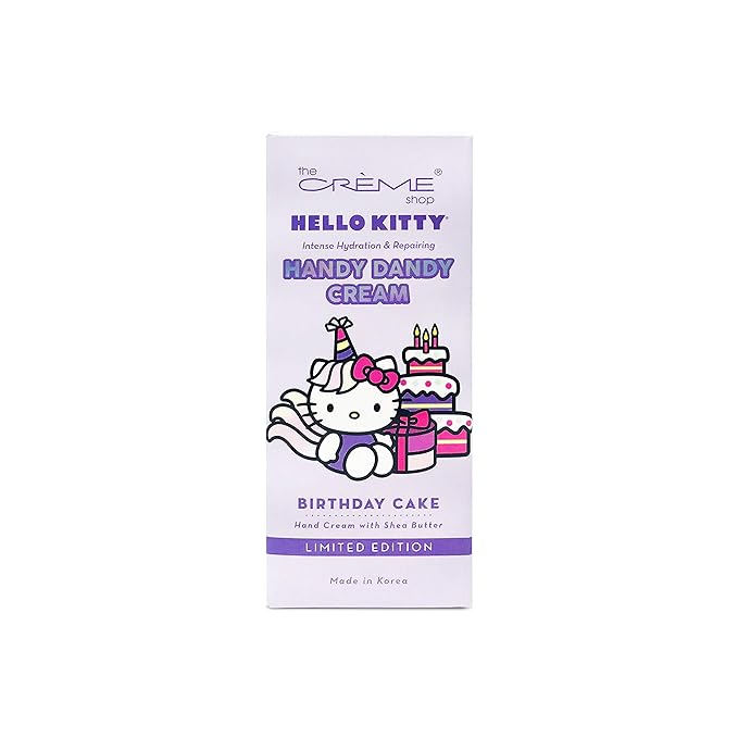 The Crème Shop Korean Cute Scented Pocket Portable Soothing Advanced Must-Have on-the-go - The Crème Shop x Sanrio Hello Kitty Handy Dandy Cream(Birthday Cake)