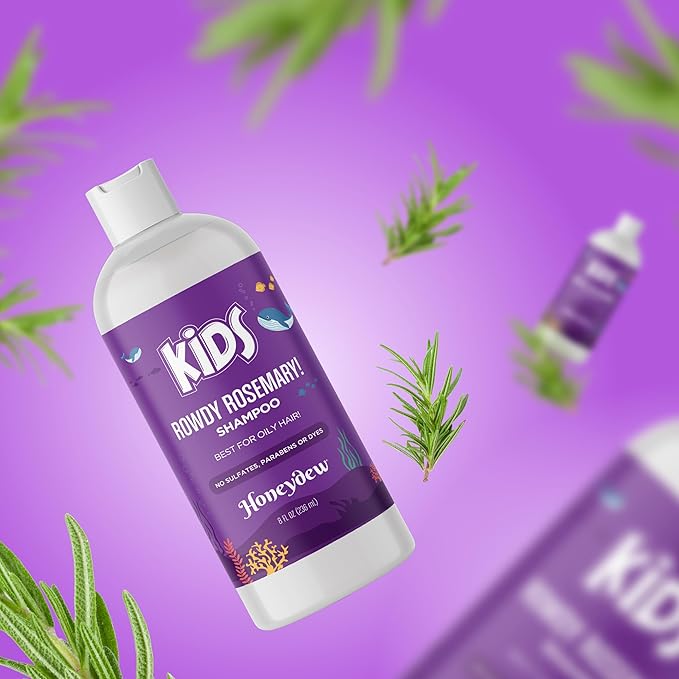Deep Cleansing Shampoo for Kids - Paraben & Sulfate Free Kids for Oily Hair and Scalp with Tea Tree and Rosemary Essential Oils - Gentle Nourishing Shampoo for Build Up Flakes and Dry Scalp