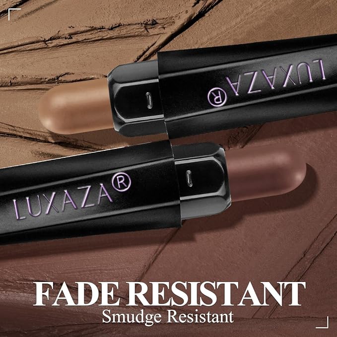LUXAZA PRO 6PCS Neutral Eyeshadow Stick Makeup Set, Matte Cream Eye Shadow Eyeliner Brightener Pencil Crayon - B3 Iced Oat
