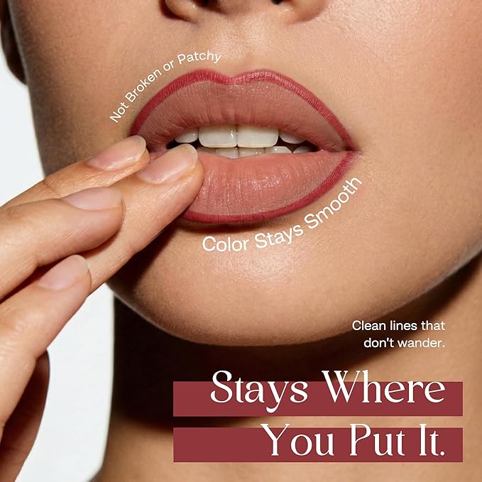 CALAILIS Lip Liner, Long Lasting Liquid Lip Liner Pencil, Waterproof and Smudge-proof Matte Semi Permanent lipliner Stain, Seamless Make Up with All-Day Color (#61 Rose Veil)