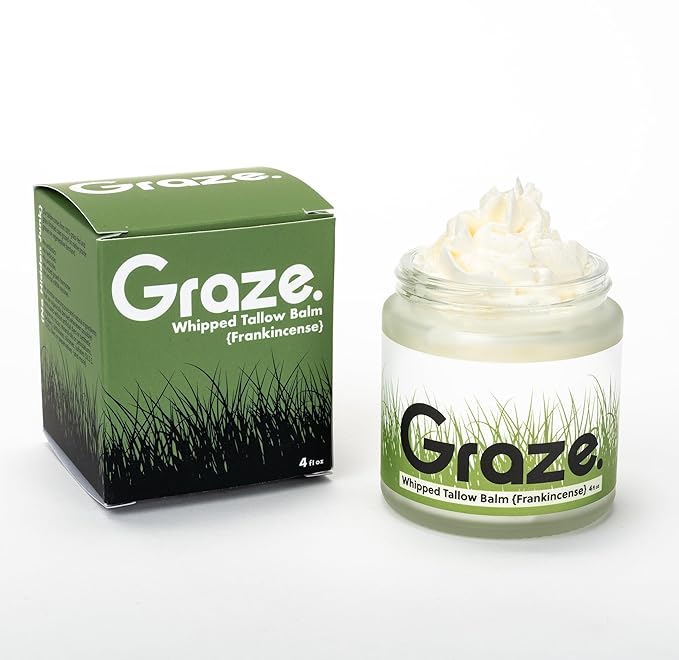 Graze. Skincare: Handmade Organic Whipped Tallow Balm (Frankincense)