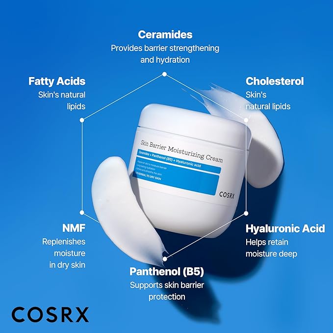 COSRX Skin Barrier Moisturizing Body Cream | 100-Hour Hydration For Dry to Extremely Dry Skin, with Ceramide & Hyaluronic Acid | Unscented, Non-Greasy | Mothers day gift, 15.2 fl oz, Korean Skin Care
