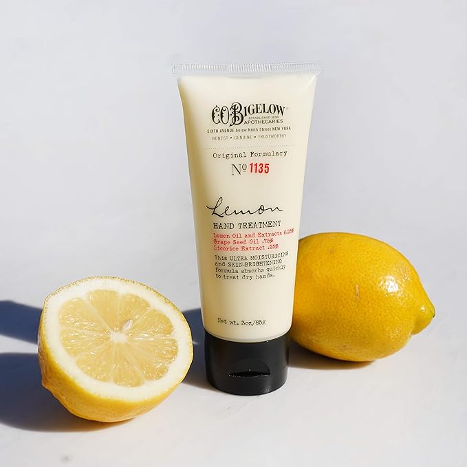C.O. Bigelow Lemon Hand Treatment, Lotion for Dry Hands with Lemon Extract, Moisturizing Lotion and Hand Treatment, 3 oz