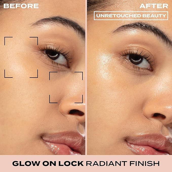 Hard~Candy Glow On Lock Setting Spray, Alcohol-Free, 16 Hour Hold, Luminous Finish ~ 3.4oz/fl ~ Pack of 1