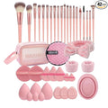 Makeup Brush Set, 42Pcs Makeup Tool Set Premium Synthetic Foundation Powder Concealers Eye Shadows Blush Makeup Brushes Kit with Makeup Sponge, Powder Puffs for Beginner & Professional