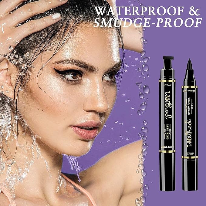 iMethod NEW 2-Pen Winged Eyeliner Stamp - All Eye Shapes, Perfect Wing Cat Eye Liner, Waterproof & Smudge-proof, 8 mm