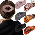 Atoden Flat Hair Clips Duckbill Large Claw Clips for Thick Medium Thin Hair 6Pcs French Barrettes Accessories for Women Girls Oval Round Leopard Tortoise Shell Neutral Color