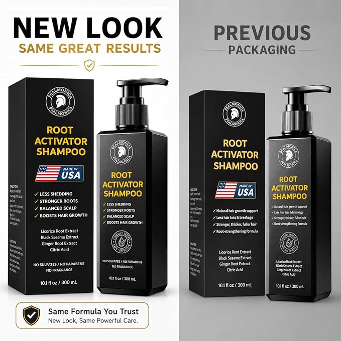Root Activator Shampoo for Men: Made In USA - Hair Growth Shampoo for Hair Loss and Thinning Hair - Hair Loss RegrowthTreatments for Women Men (Refreshing Scent)
