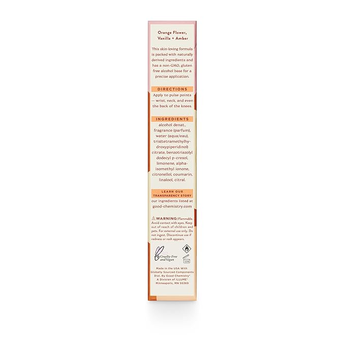 Good Chemistry Tiger Lily Travel Spray 0.33 fl oz - Long-Lasting On-the-Go Perfume with Orange Flower, Vanilla, & Amber - Charming, Clean & Vegan