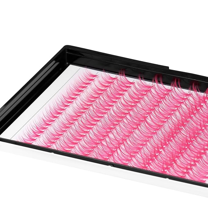 →VAYATOR False Eyelashes 3Styles D Curl 10-18mm 200Pcs To Choose Lashes Extensions Cluster Individual Lash Extensions Reusable False Eyelashes Easy Grafting （Pink-D Curl-10-16mm mixed）