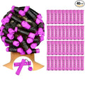 Perm Rods Set for Natural Hair 40pcs Plastic Cold Wave Rods for Long Short Hair Rollers Large Hair Curling Rods for Women Purple