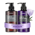KUNDAL Korean Shampoo and Conditioner Set [White Musk] Salon-quality, Long Lasting Scent, Moisturizing, Sulfate-Free, Argan & Macadamia Oil, Korean Hair care,16.9 fl oz each