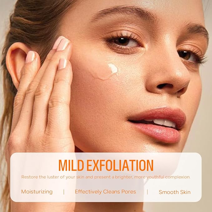 Orange Exfoliating Gel for Face and Body, Deep Clean Pores, Remove Blackheads, Exfoliating Moisturizing Facial Scrub Exfoliator Natural Orange Peeling Gel for All Types Skin-2 PCS