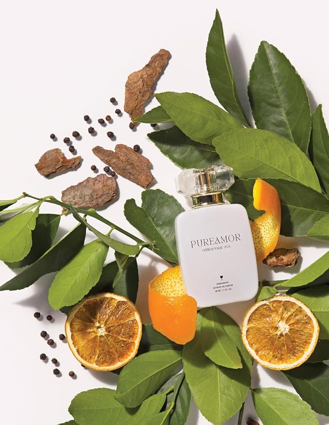 PUREAMOR Pheromone Perfume for Women, Citrus Vale Extrait de Parfum - Long Lasting Bright Citrus Scent, 30% High Concentration, Full Size Fragrance Spray, 1.0 oz / 30 ml