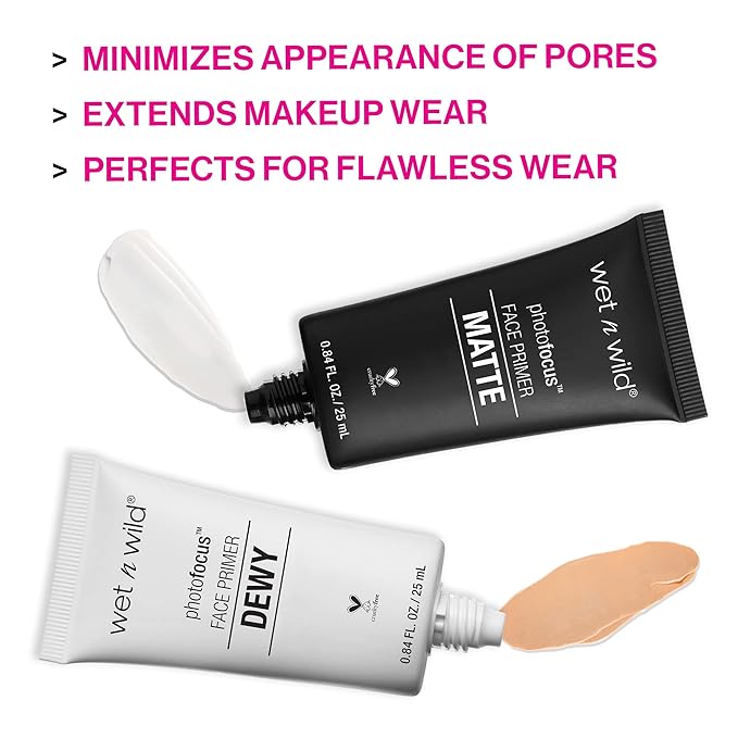 wet n wild Photo Focus Matte Face Primer - Partners in Prime,(Pack of 2)