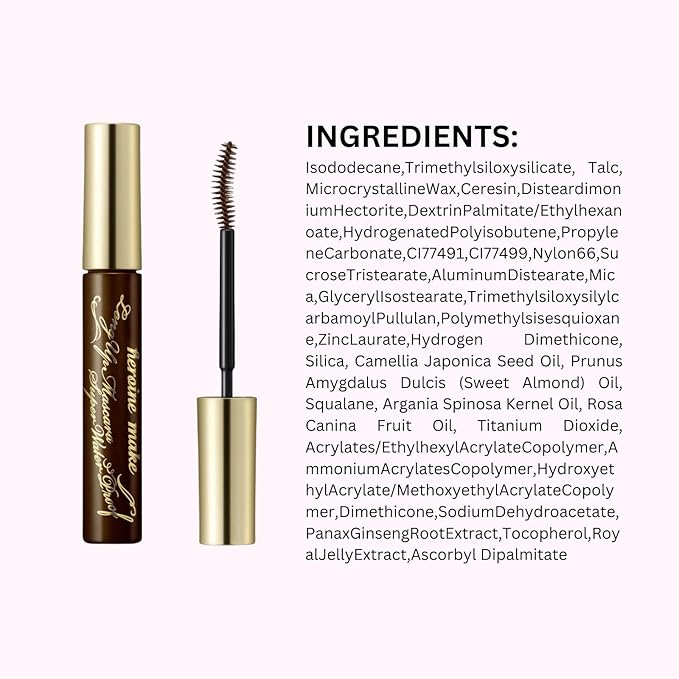HEROINE MAKE by KISSME Brown Mascara Waterproof, Waterproof Mascara Volume and Length by Tubing Fiber for Long & Curl Eye Makeup for Women, Natural Lash Look for Sensitive Skin from Japan 2 EA