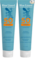 Blue Lizard Sport Mineral SPF 50 Lotion,Ideal for Athletes,100% Mineral Sunscreen Actives,Fragrance-Free,Paraben-Free,Vegan,5 fl oz,(Pack of 2)