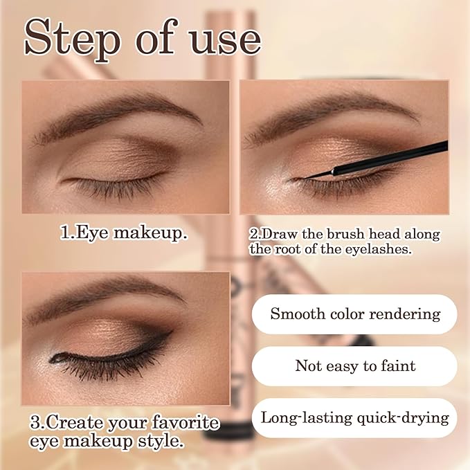 Skinny Dip Shiny Black Dip Liner – 24H Long Lasting Eyebrow Gel for Fluffy or Laminated Brows, Clear Vegan Brow Gel with Precise Applicator, Non-Flaky, Quick Dry, Cruelty-Free