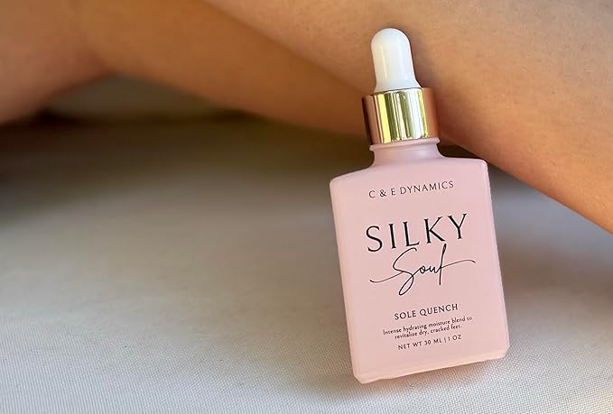 Silky Soul Moisturizing Silicone Socks for Dry Feet & Cracked Heels with Hydrating Tincture - Foot Softening & Heel Repair Treatment - Intensive Foot Repair (Pink, Large)
