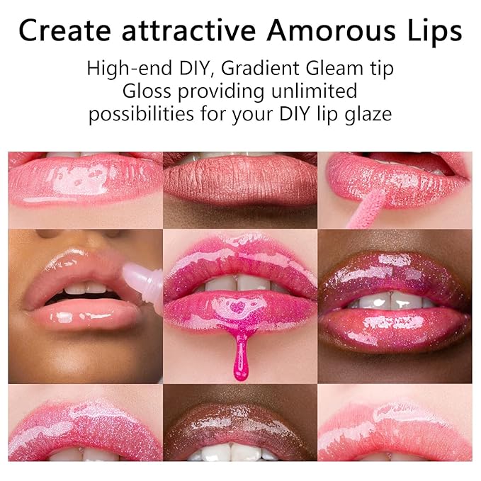 TSVATE Lip Gloss Making Kit, Lip Gloss Kit, Diy Lipgloss Set, Fun Make Your Own Lipgloss Kids Lip Gloss for Girls, Women, Moisturizing Lip Gloss Base, Jojoba Oil, Tubes, Gift for Her