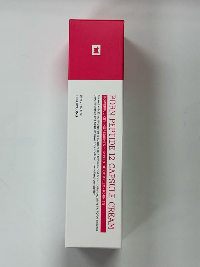 TOSOWOONG PDRN Peptide 12 Capsule Cream, Salmon DNA 10,000ppm, 12 Peptides Moisturizer for Anti Aging, Wrinkle & Fine Lines, 8 Hyaluronic Acids Hydration, Korean Skincare, 50ml / 1.69 fl. oz.