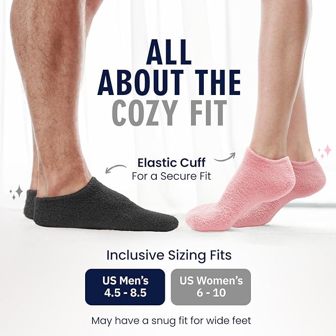 Dr. Frederick’s Original Moisturizing Gel Socks for Men & Women – Dry Feet & Cracked Heel Treatment – Full Foot Gel Lining with Mango Butter, Shea Butter, Jojoba & Coconut Oil (Obsidian Oasis)