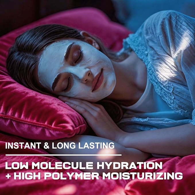 PDRN Collagen Wrapping Mask, Overnight Peel Off Face Mask, Salmon DNA, Niacinamide, Peptides, Centella for Skin Firming, Tone Evening & Dark Spot, Repairing, Soothing, 100ml/3.38 fl.oz.