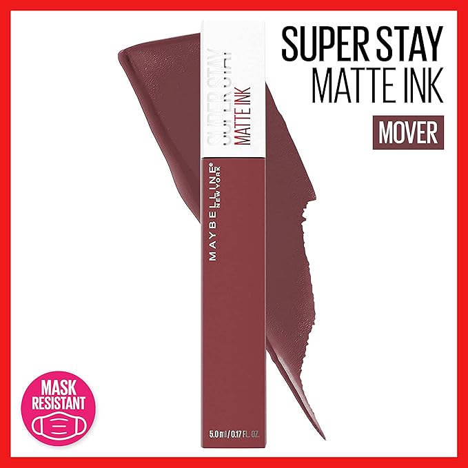 MAYBELLINE Super Stay Matte Ink Liquid Lipstick Makeup Long Lasting High Impact Color Up to 16H Wear Composer Cherry Brown Mover Brown 1 Count Each