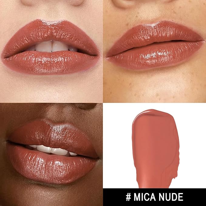 MAKI YIKA Moisture Nude Lipstick for Women Hydrate Tinted Lip Balm for Mother's Day Dry Cracked Lips Sheer Lipstick Lip Tinted Glossy Finish,MA055 Mica Nude