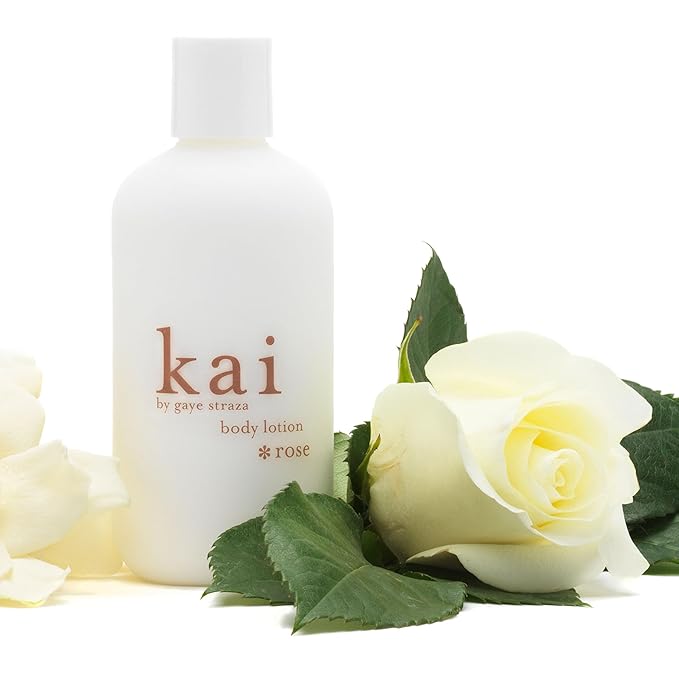 kai body lotion - shea butter, extracts of cucumber, comfrey and ivy, scented with the fresh, clean signature fragrance & rose absolute, vegan, cruelty free, made in the usa. 8 Fl Oz.
